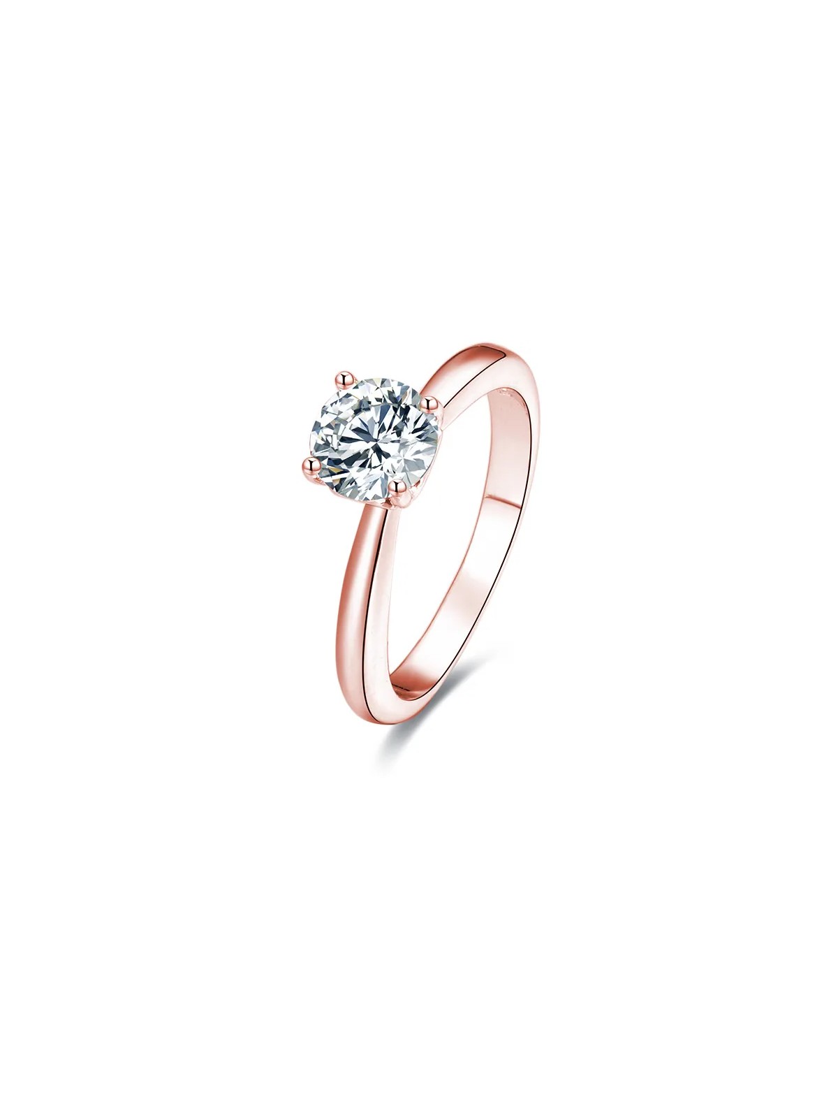 Benet Anello in argento placcato oro rosa con cristalli AGG201 - Diametro: 56 mm donna