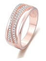 Benet Anello in argento placcato oro rosa con zirconi AGG340 - Diametro: 62 mm donna