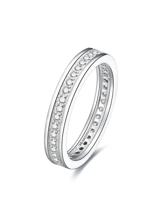 Benet Anello in argento con zirconi AGG26 - Diametro: 50 mm donna