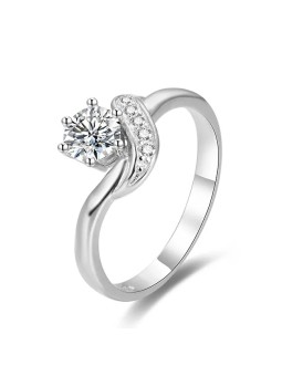 Benet Anello in argento con zirconi AGG345 - Diametro: 52 mm donna