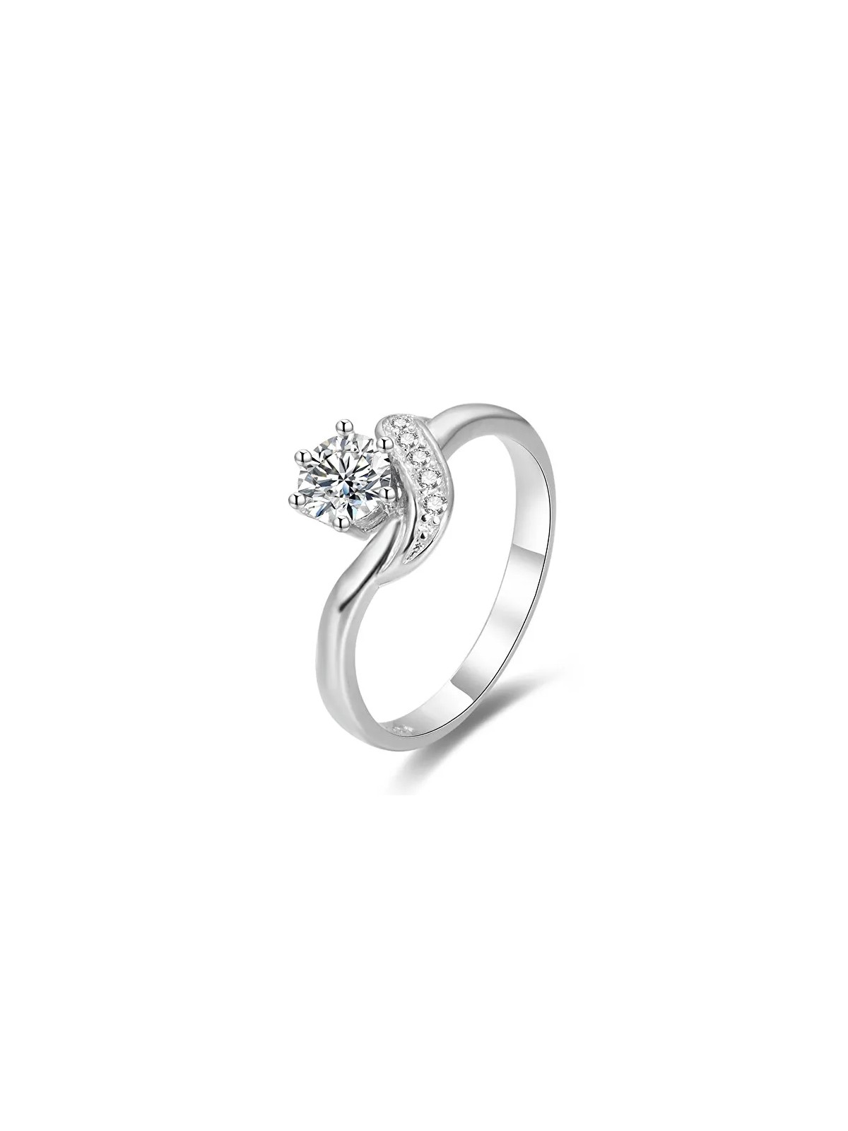Benet Anello in argento con zirconi AGG345 - Diametro: 52 mm donna