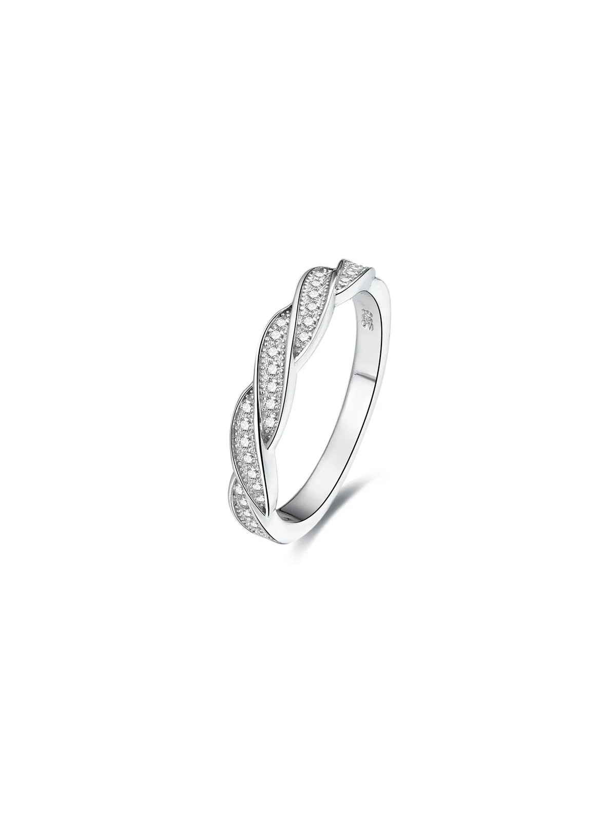 Benet Anello in argento con cristilla AGG184 - Diametro: 50 mm donna