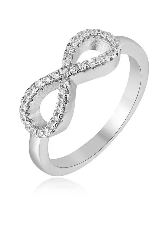 Beneto Anello argento Infinity AGG208 - Diametro: 60 mm donna