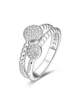 Benet Anello in argento con zirconi AGG335 - Diametro: 60 mm donna