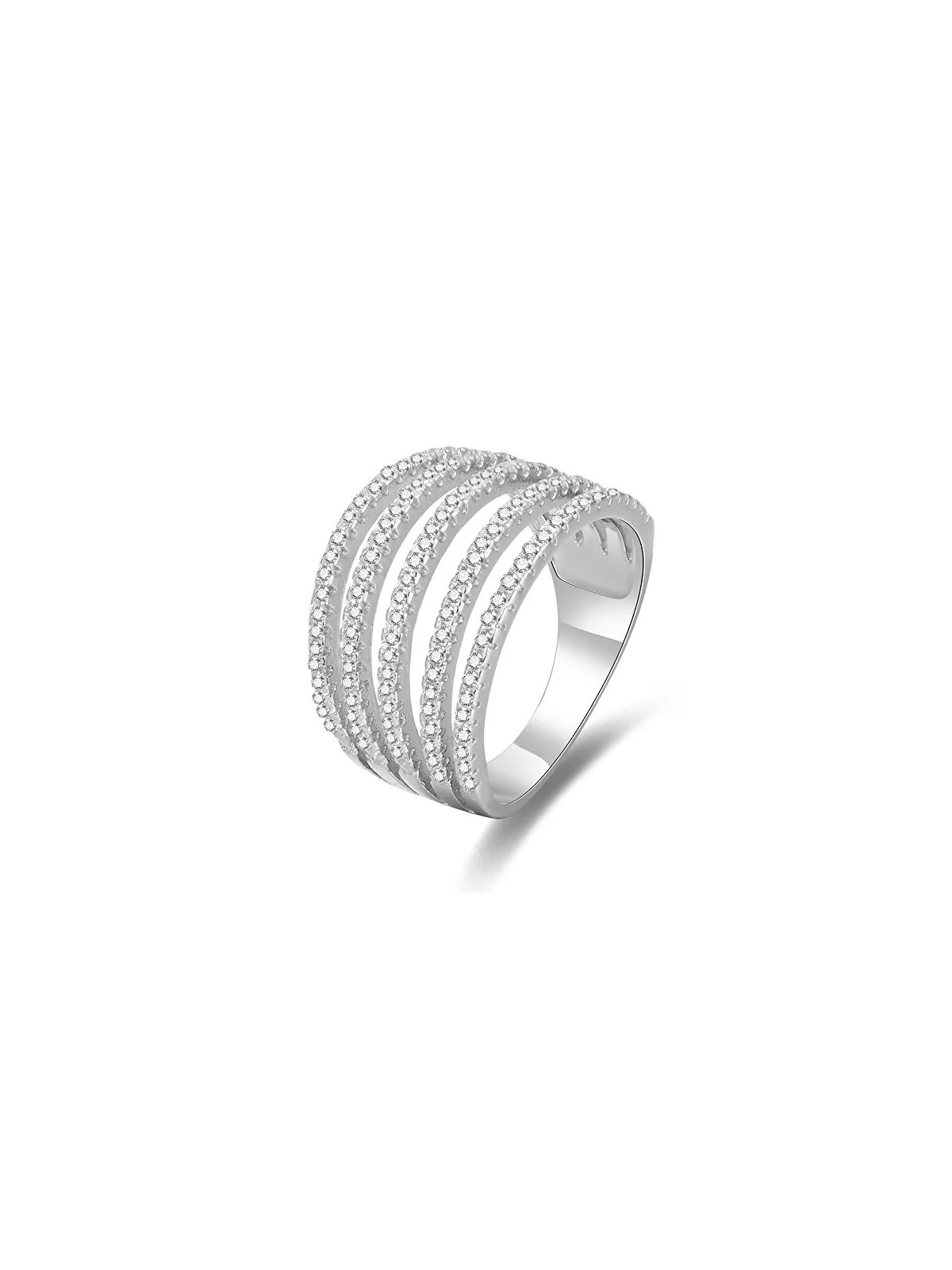 Benet Anello in argento con zirconi AGG346 - Diametro: 54 mm donna