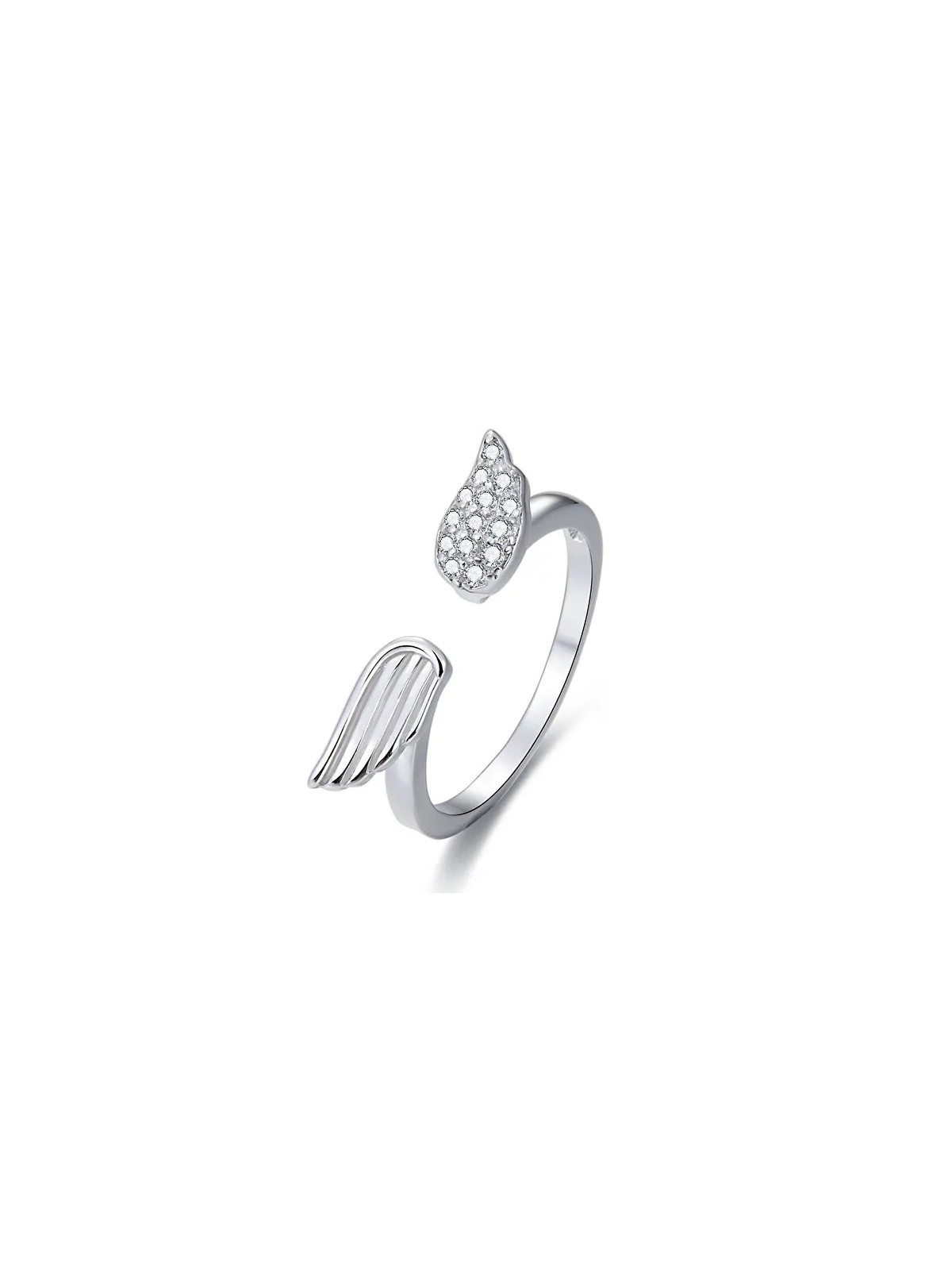 Beneto Anello aperto in argento con zirconi AGG336 - Diametro: 52 mm donna