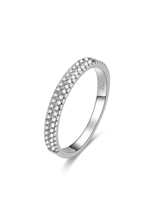 Benet Anello in argento con zirconi AGG337 - Diametro: 52 mm donna