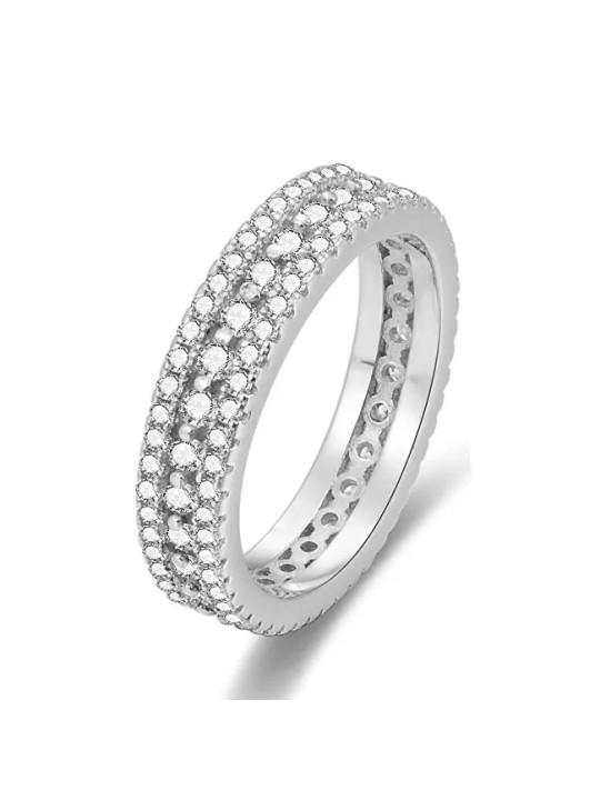 Benet Anello in argento con zirconi AGG325 - Diametro: 60 mm donna