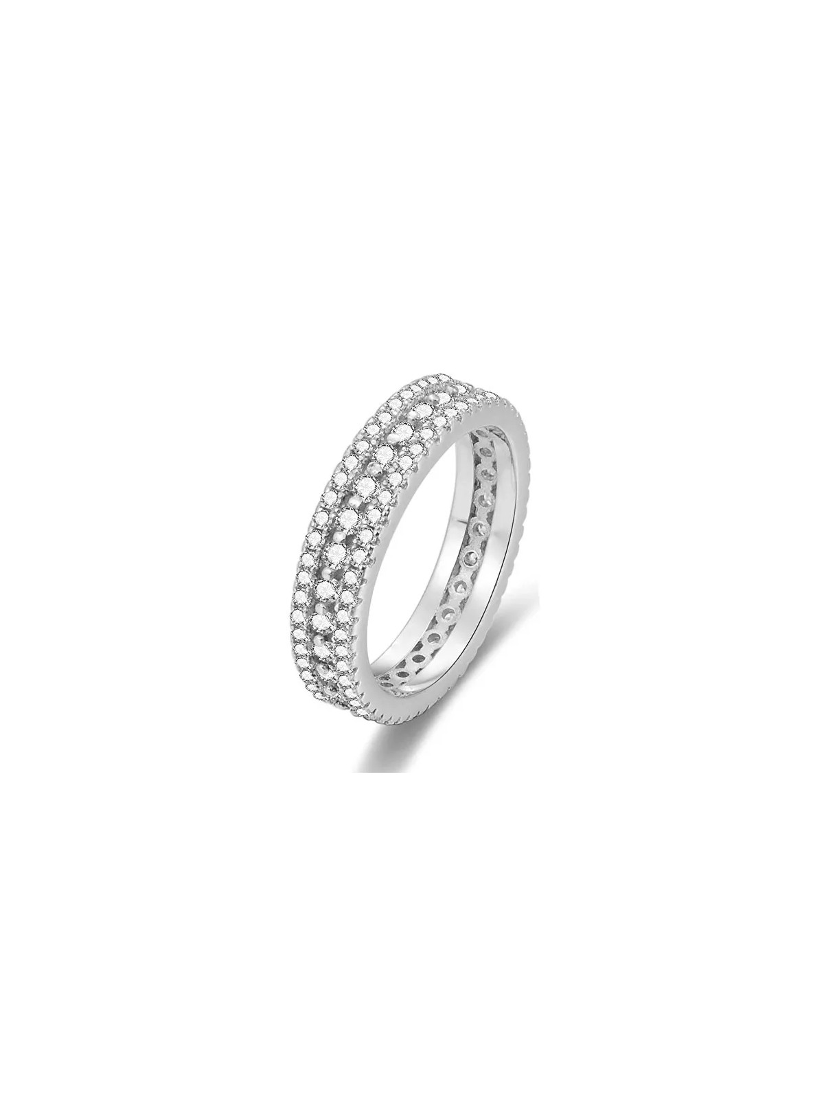 Benet Anello in argento con zirconi AGG325 - Diametro: 60 mm donna