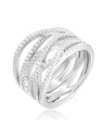 Benet Anello in argento con zirconi AGG341 - Diametro: 52 mm donna