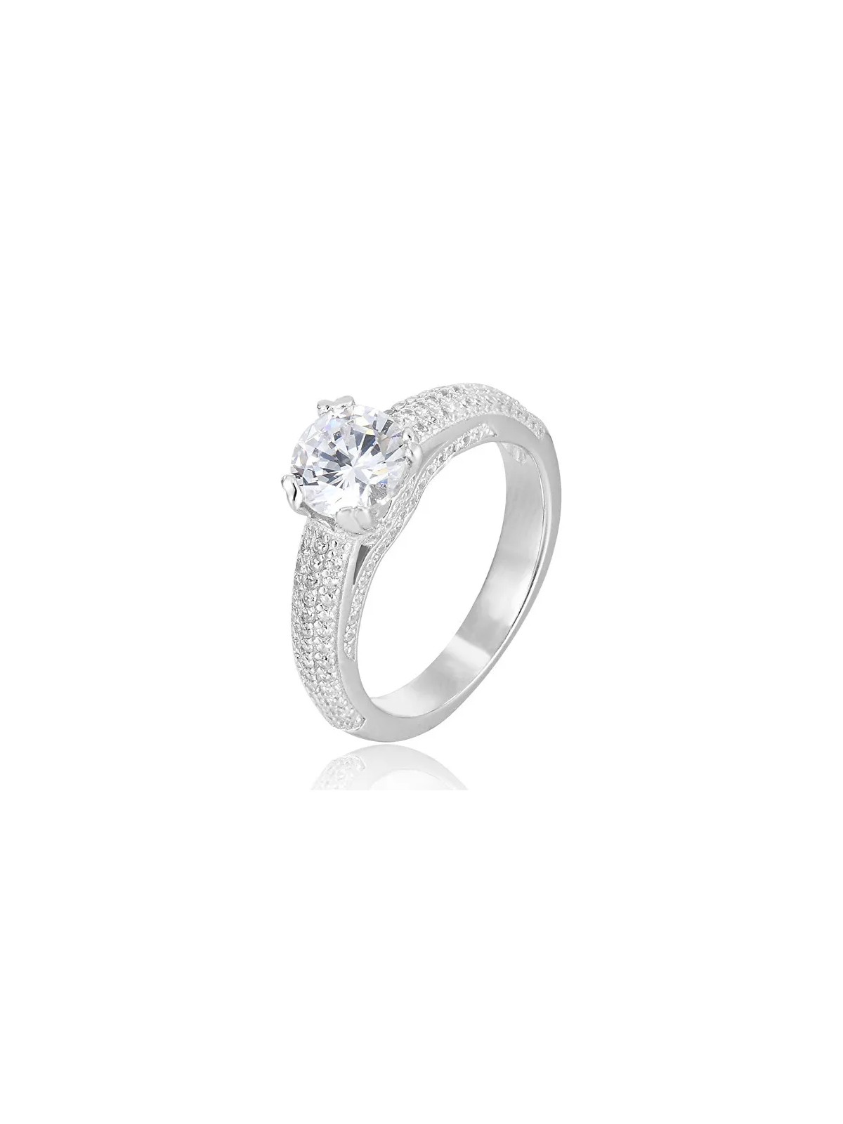 Benet Anello in argento con zirconi AGG342 - Diametro: 54 mm donna