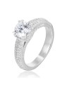 Benet Anello in argento con zirconi AGG342 - Diametro: 54 mm donna