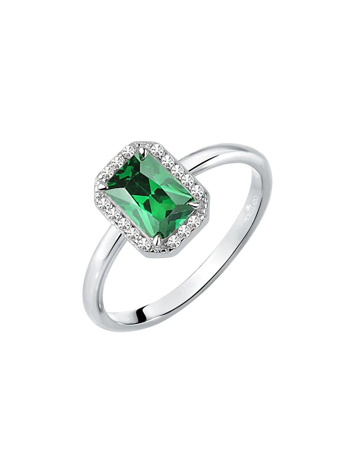 Morellato Anello in argento scintillante con pietra verde Tesori SAIW76 - Diametro: 58 mm donna