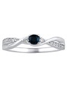 Silvego Anello in argento con vero zaffiro naturale JJJR1100SAP - Diametro: 62 mm donna