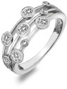 Hot Diamonds Anello di lusso in argento con topazio e diamante Willow DR207 - Diametro: 51 mm donna