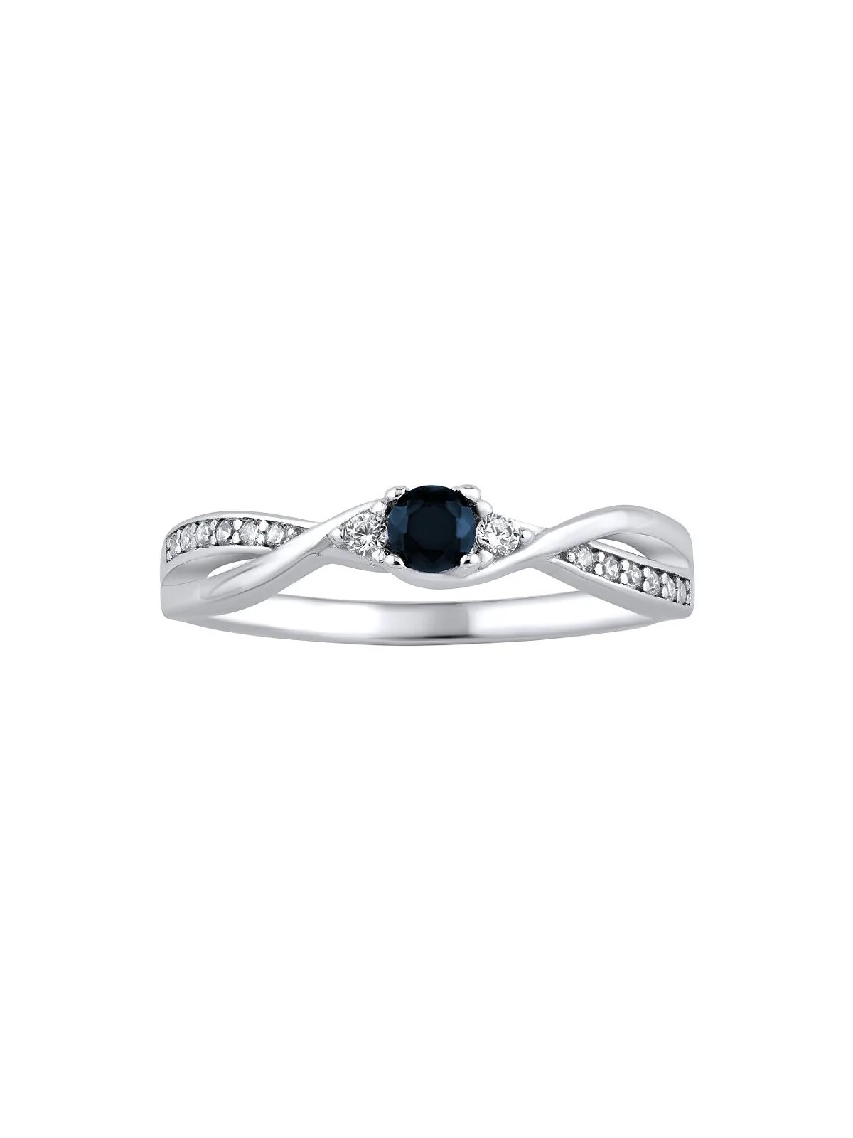 Silvego Anello in argento con vero zaffiro naturale JJJR1100SAP - Diametro: 59 mm donna