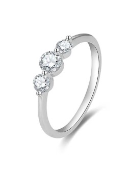 Beneto Anello di fidanzamento pregiato con zirconi AGG466 - Diametro: 50 mm donna