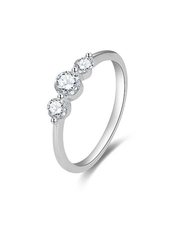 Beneto Anello di fidanzamento pregiato con zirconi AGG466 - Diametro: 54 mm donna