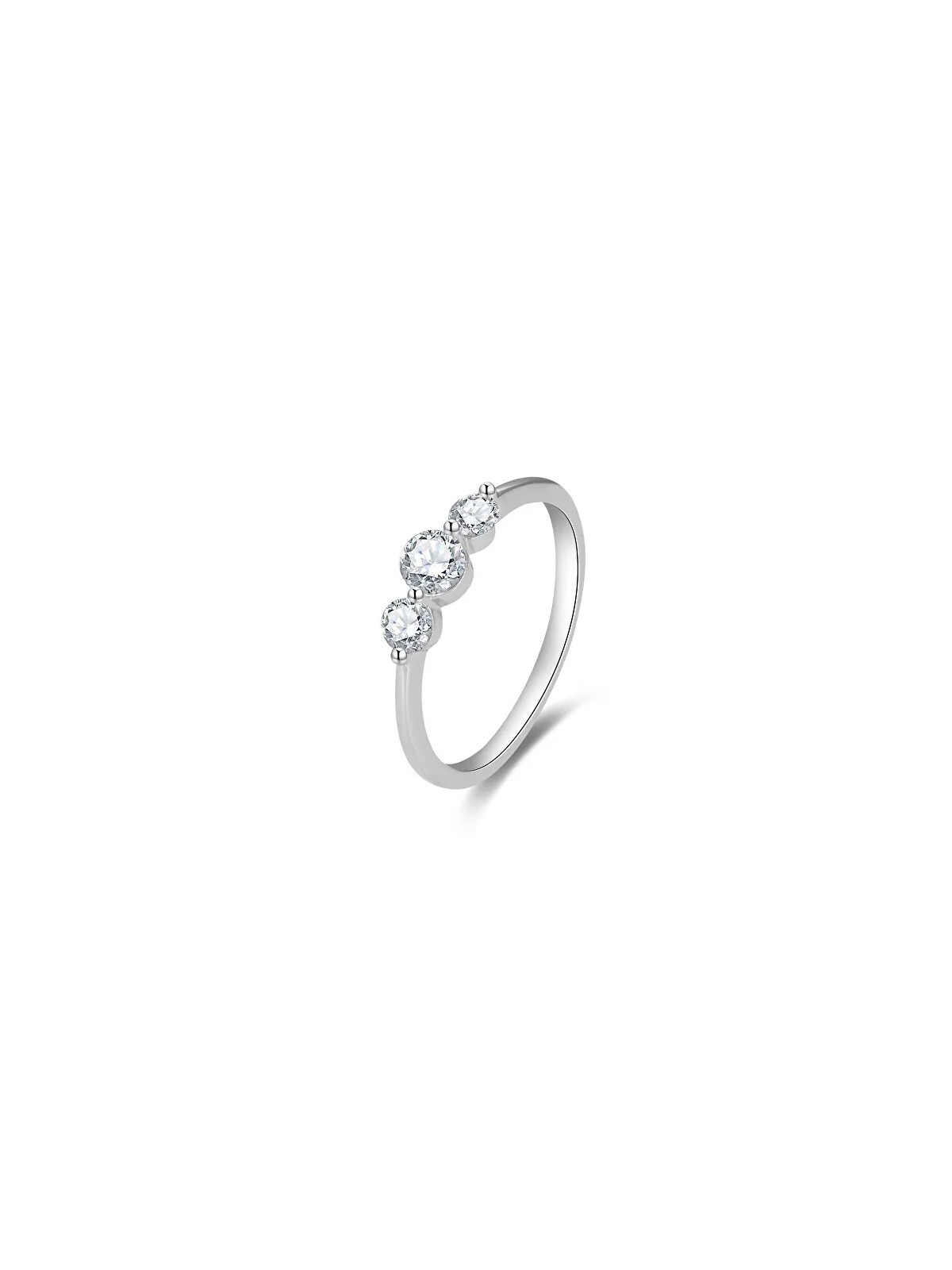 Beneto Anello di fidanzamento pregiato con zirconi AGG466 - Diametro: 54 mm donna