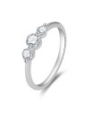 Beneto Anello di fidanzamento pregiato con zirconi AGG466 - Diametro: 62 mm donna