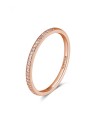 Anello Rosato minimalista in bronzo con zirconi Allegra RZA030 - Diametro: 54 mm donna