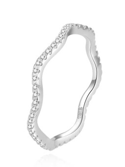 Beneto Anello originale in argento con zirconi trasparenti AGG226 - Diametro: 52 mm donna