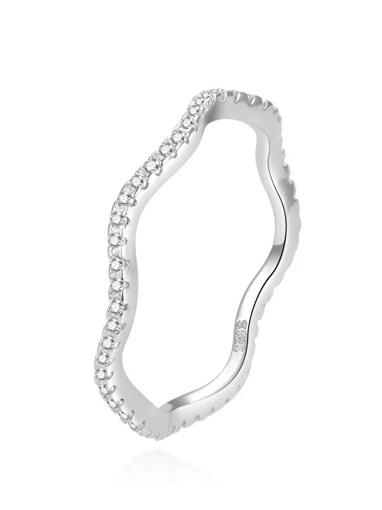 Beneto Anello originale in argento con zirconi trasparenti AGG226 - Diametro: 52 mm donna