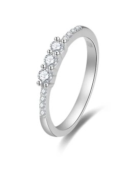 Beneto Anello di fidanzamento scintillante con zirconi AGG464 - Diametro: 52 mm donna
