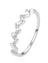 Beneto Affascinante anello in argento con zirconi trasparenti AGG389 - Giro: 54 mm donna