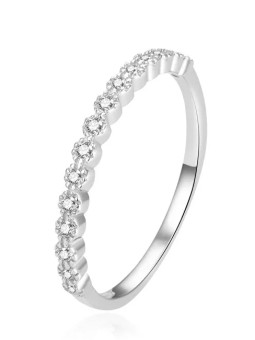 Beneto Anello in argento pregiato con zirconi AGG362 - Diametro: 56 mm donna