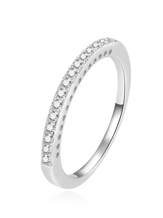 Beneto Anello in argento pregiato con zirconi trasparenti AGG365 - Diametro: 54 mm donna