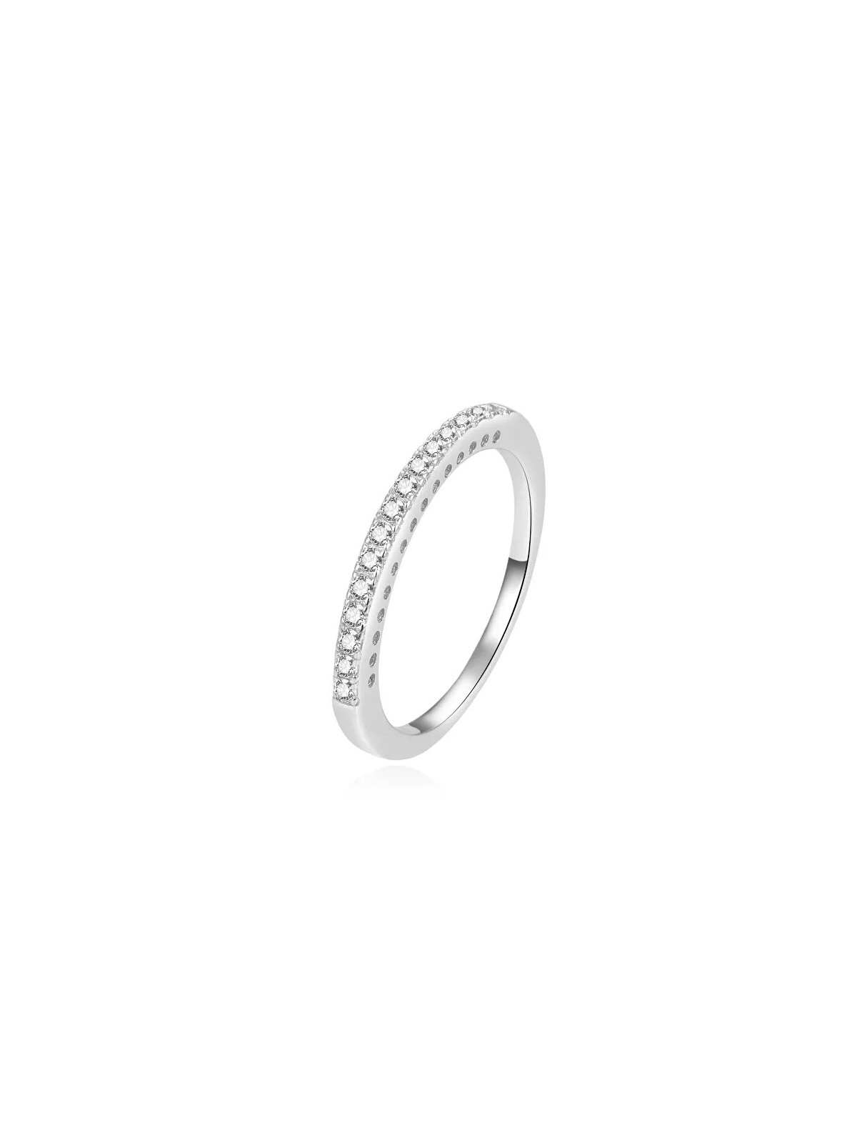 Beneto Anello in argento pregiato con zirconi trasparenti AGG365 - Diametro: 54 mm donna