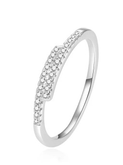 Beneto Anello in argento scintillante con zirconi AGG259 - Diametro: 52 mm donna