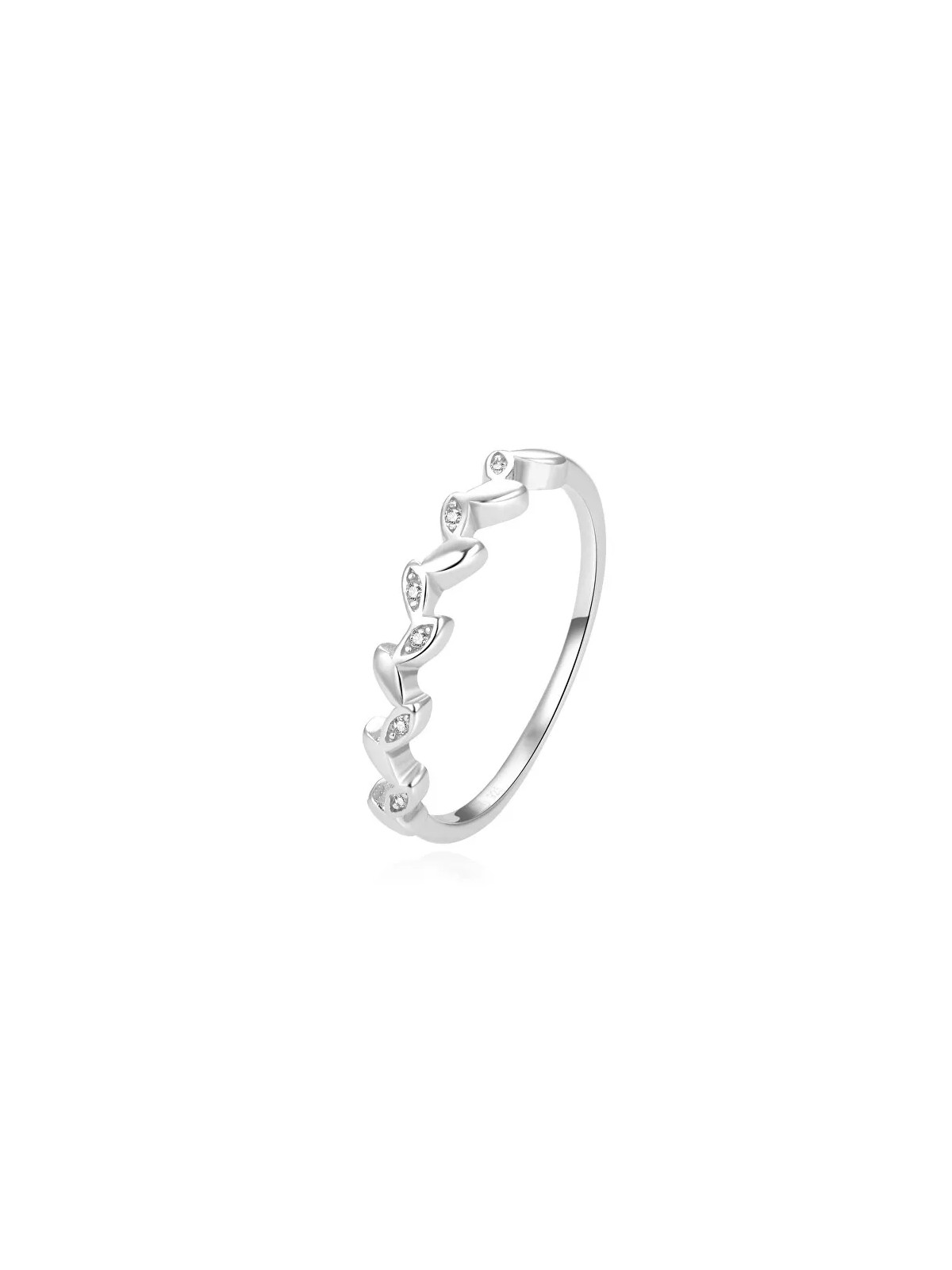 Beneto Affascinante anello in argento con zirconi trasparenti AGG389 - Diametro: 52 mm donna