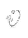 S'Agapõ Elegante anello in acciaio P con cristallo Click SCK187 donna