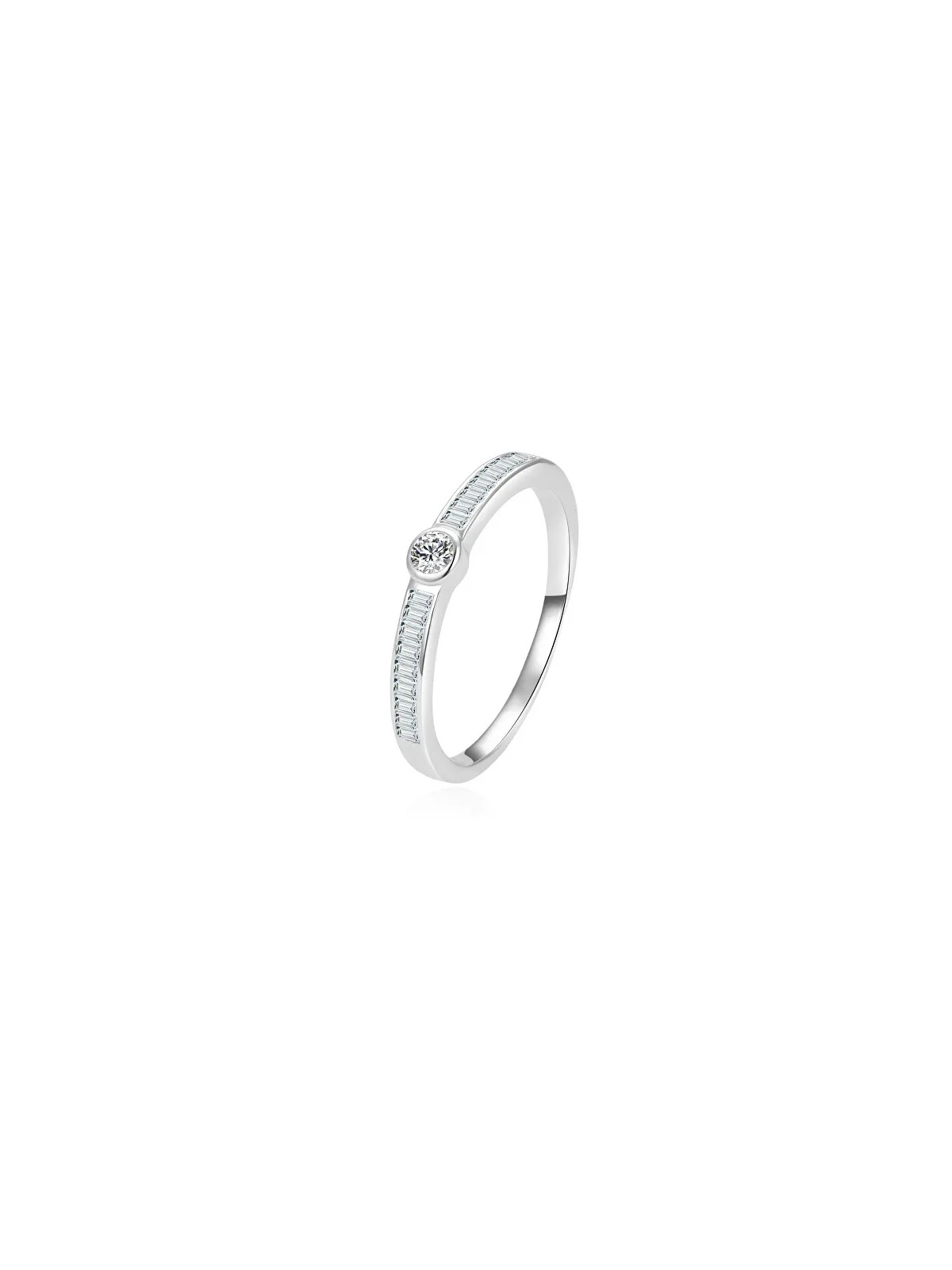 Benet Anello in argento senza tempo con zirconi AGG303L - Diametro: 54 mm donna