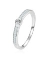 Benet Anello in argento senza tempo con zirconi AGG303L - Diametro: 60 mm donna