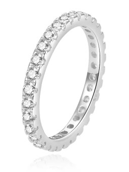 Beneto Bellissimo anello in argento con zirconi AGG369 - Diametro: 62 mm donna