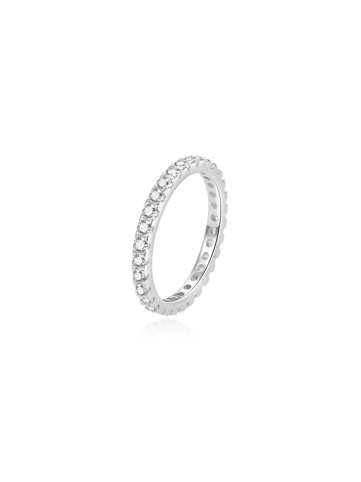 Beneto Bellissimo anello in argento con zirconi AGG369 - Diametro: 62 mm donna