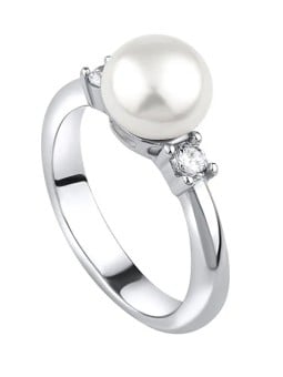 Silvego Anello Maya in argento con vera perla naturale LPS1496RW - Diametro: 56 mm donna