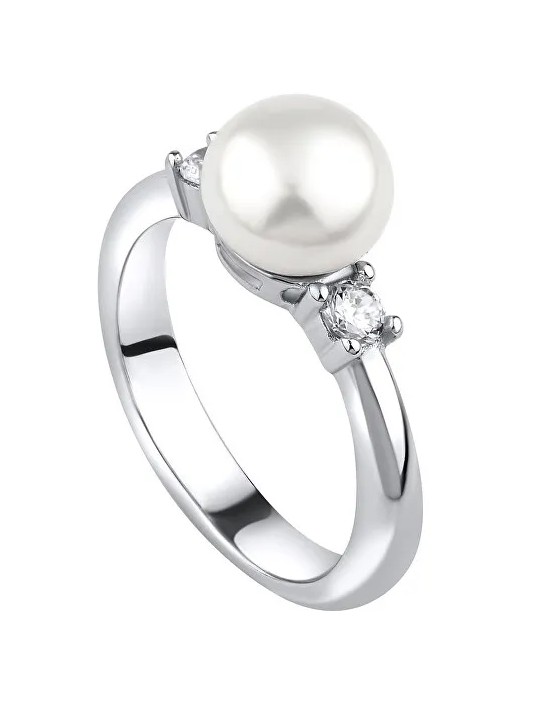 Silvego Anello Maya in argento con vera perla naturale LPS1496RW - Diametro: 56 mm donna