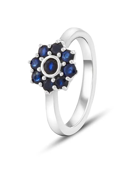 Beneto Exclusive Affascinante anello in argento con zaffiri SAFAGG1 - Diametro: 60 mm donna