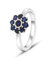 Beneto Exclusive Affascinante anello in argento con zaffiri SAFAGG1 - Diametro: 60 mm donna