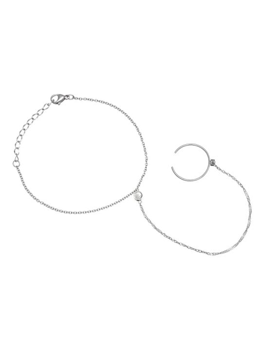 Troli Bracciale in acciaio pregiato con zirconi VSB6006S-PET donna