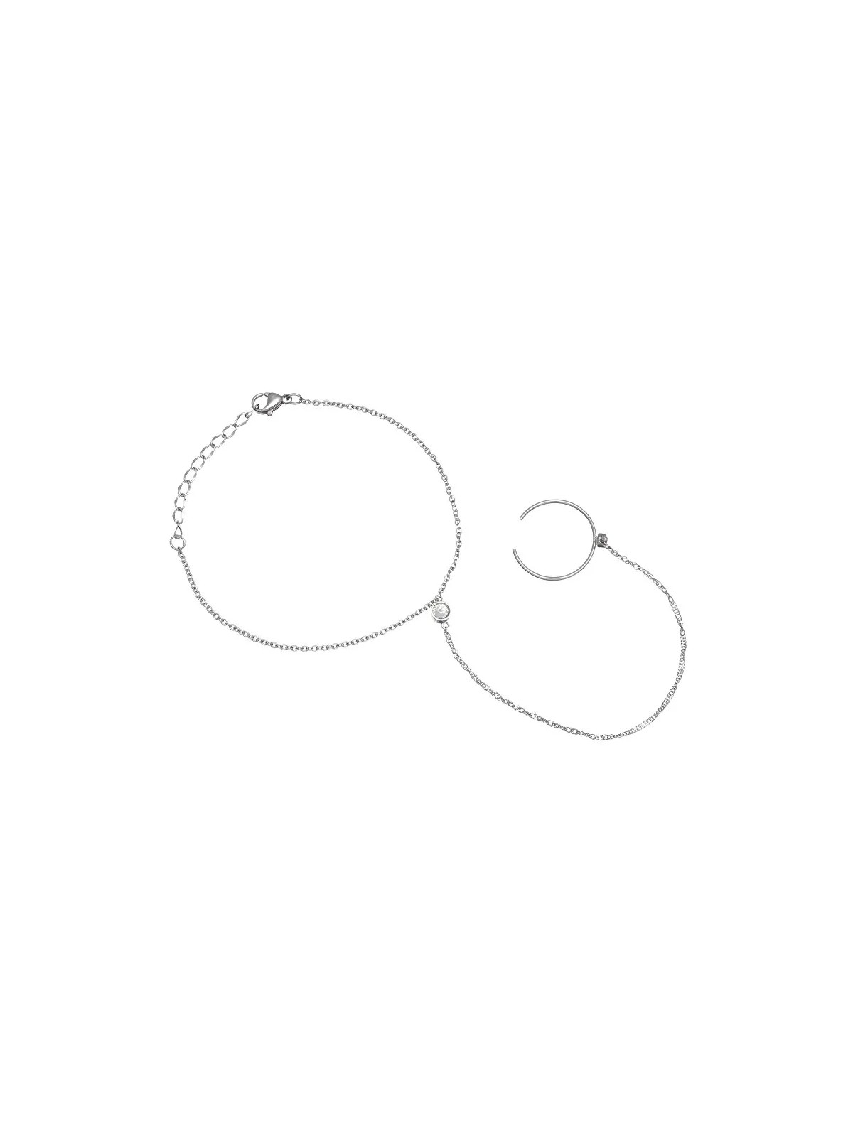 Troli Bracciale in acciaio pregiato con zirconi VSB6006S-PET donna