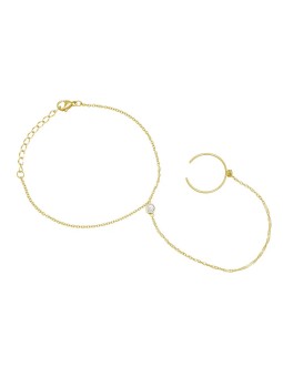 Troli Bracciale placcato oro fino con zirconi VSB6006G-PET donna