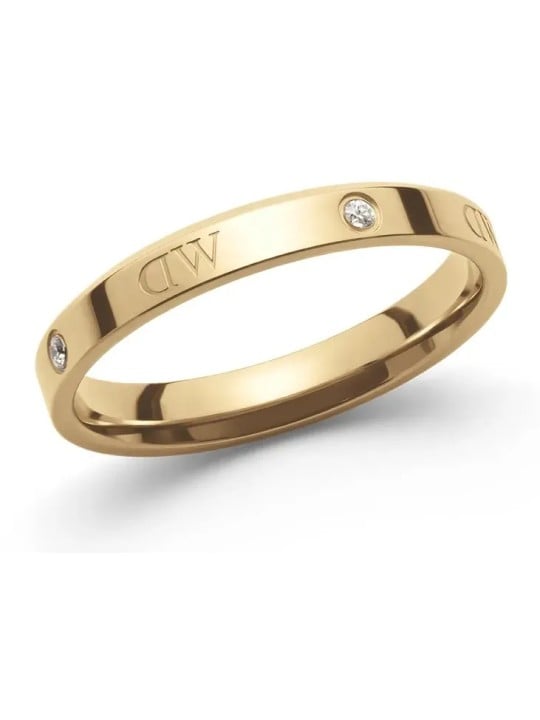 Daniel Wellington Anello originale placcato oro con cristilla Classic Lumine DW0040028 - Diametro: 50 mm donna