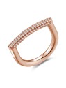 Rosato Anello moderno in bronzo con zirconi Bianca RZBI34 - Giro: 58 mm donna