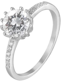 Benet Anello in argento con cristilla AGG206 - Diametro: 60 mm donna