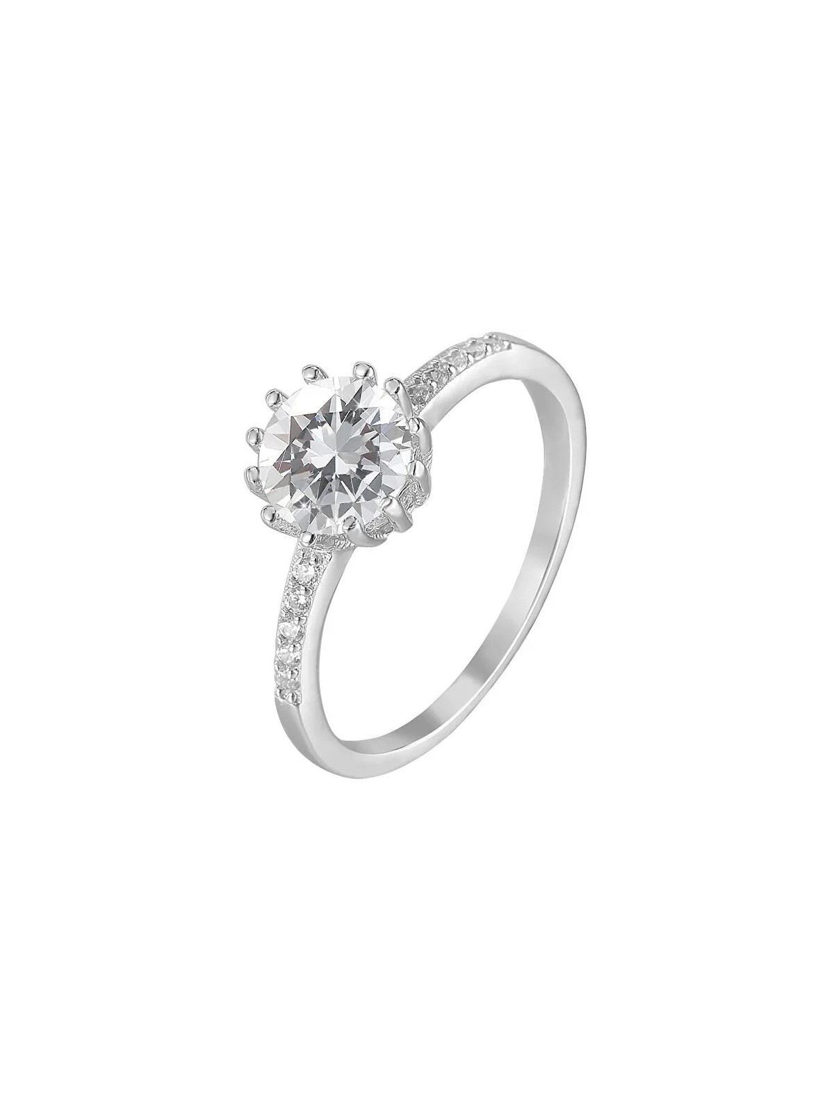 Benet Anello in argento con cristilla AGG206 - Diametro: 60 mm donna